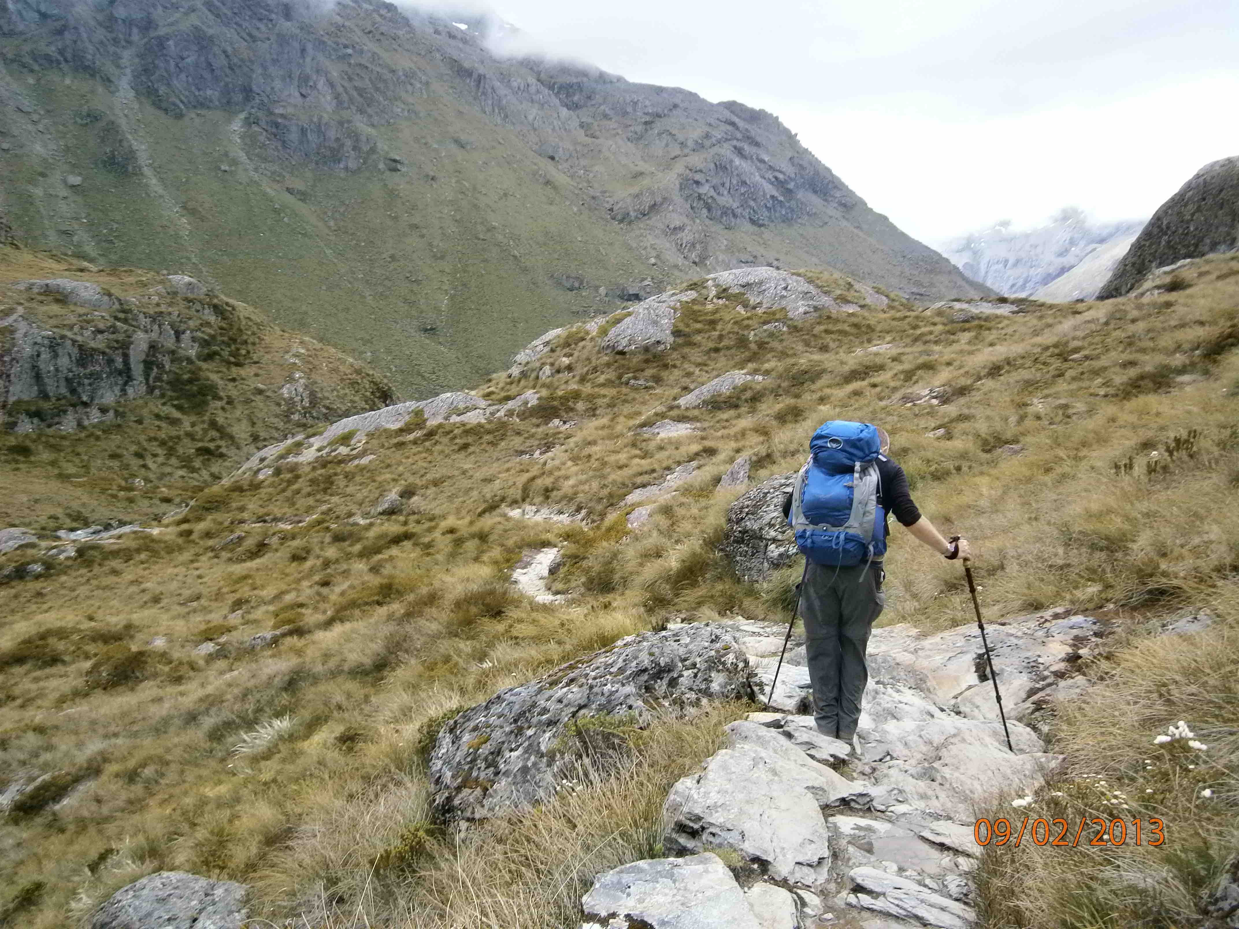 Trekker on the trail