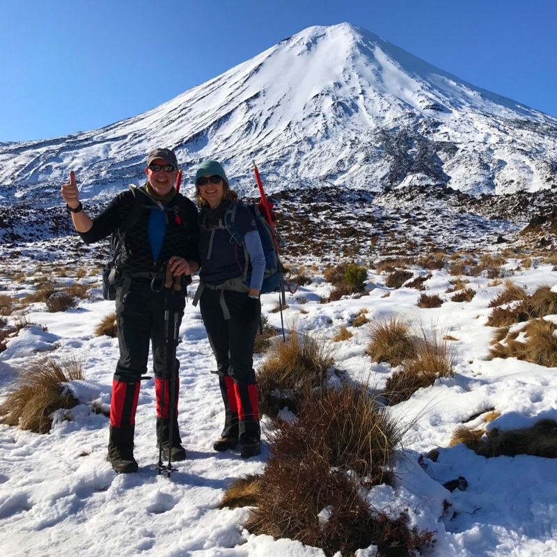 Emma and Trevor on the Tongariro Crossing