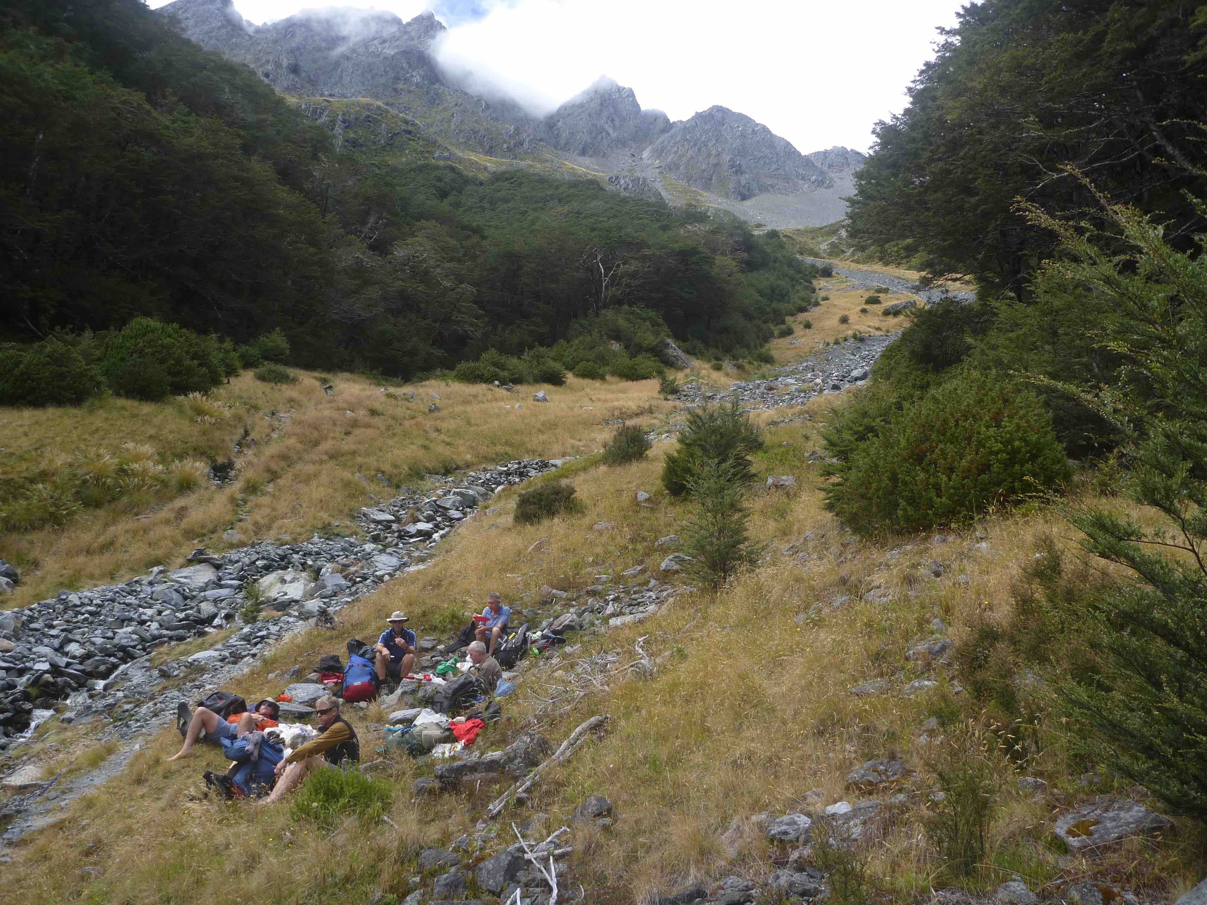 Descent to West Sabine Hut