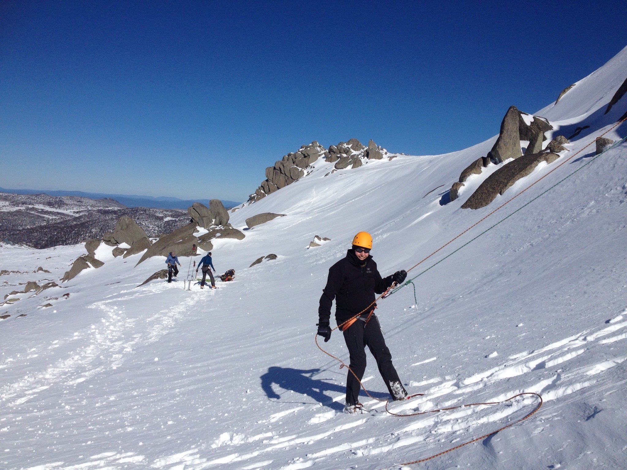 Almost finished the abseil down