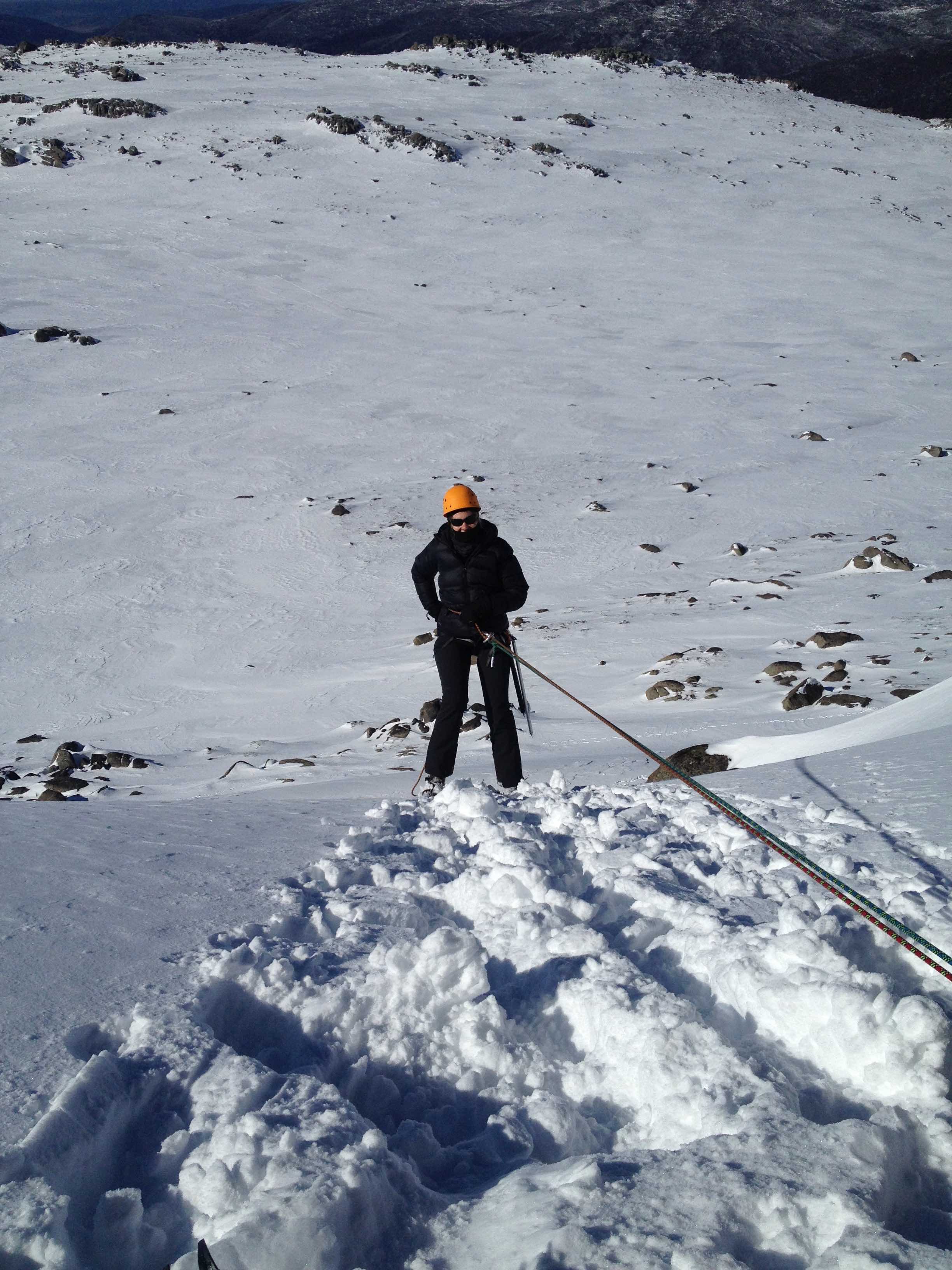 Abseiling down - view from the top