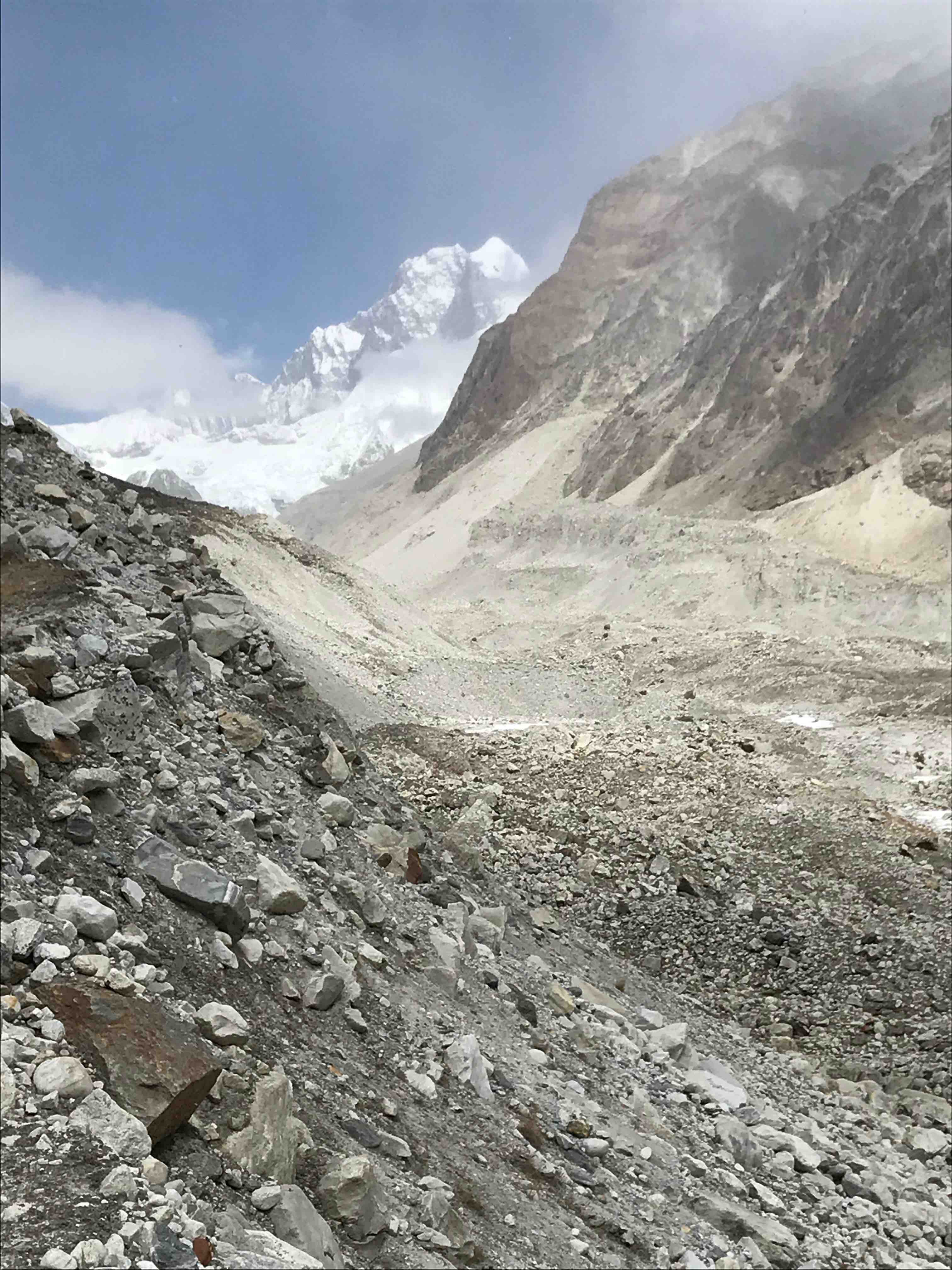 Glacier leading up to Makalu Advance Base Camp