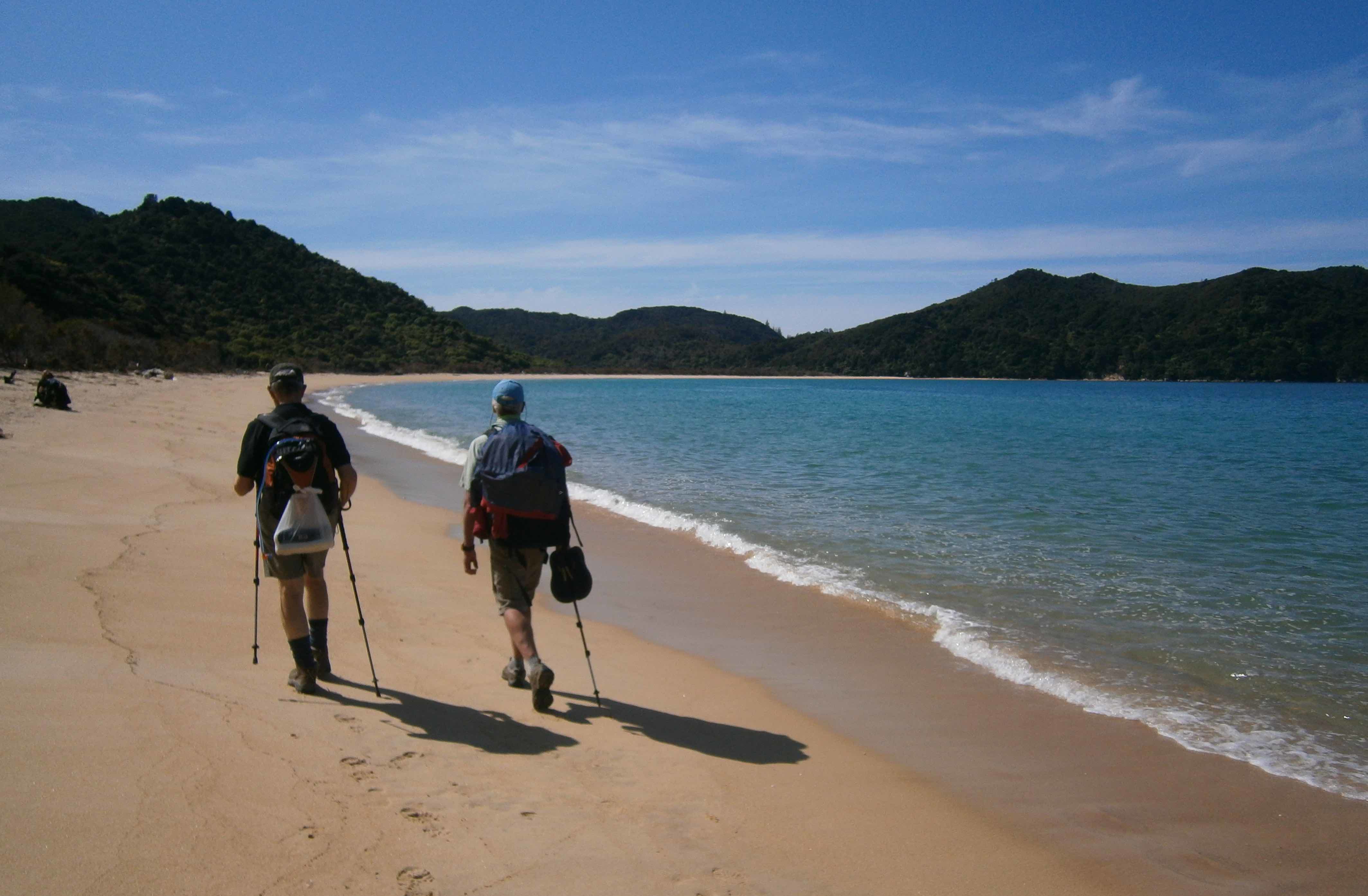 Walking on the beach