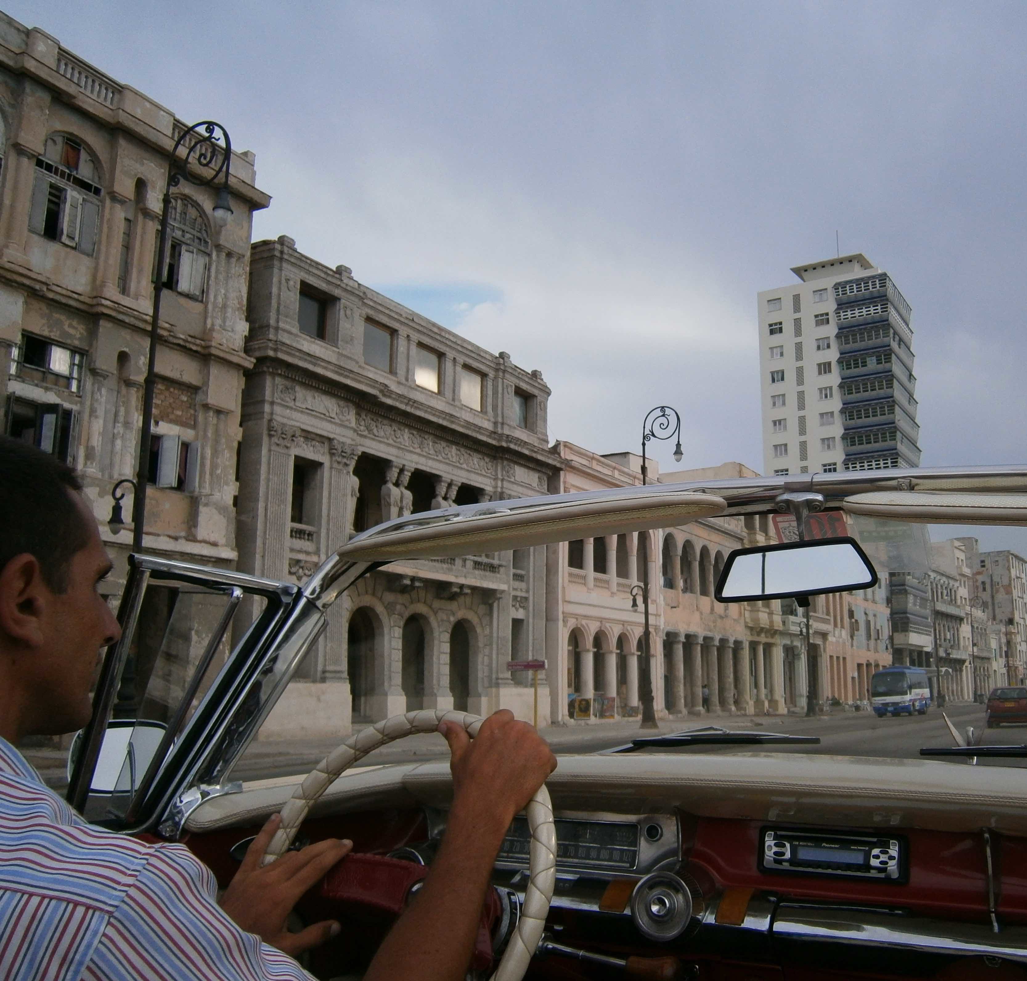 ride in a 1950s car