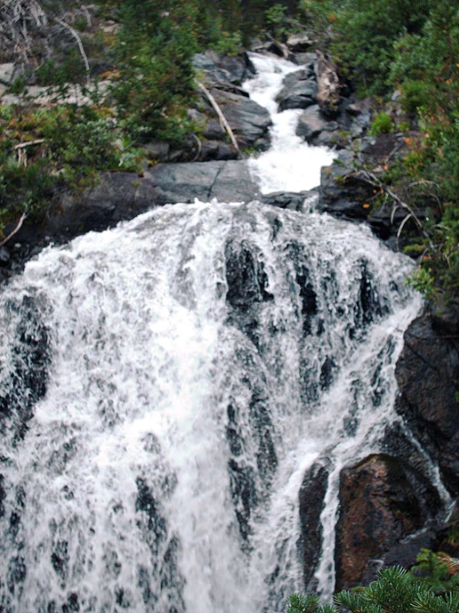 creek, falls, tumbling through basalt fault