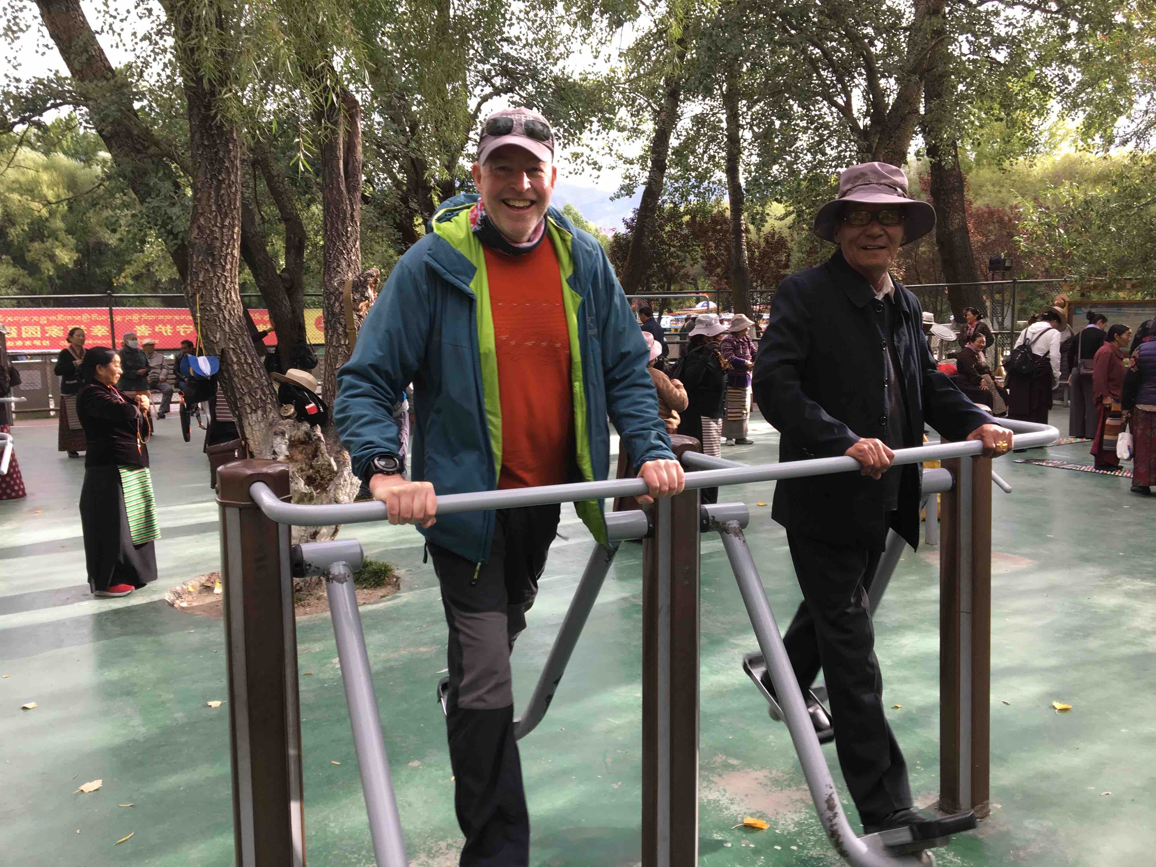 Exercising in Lhasa