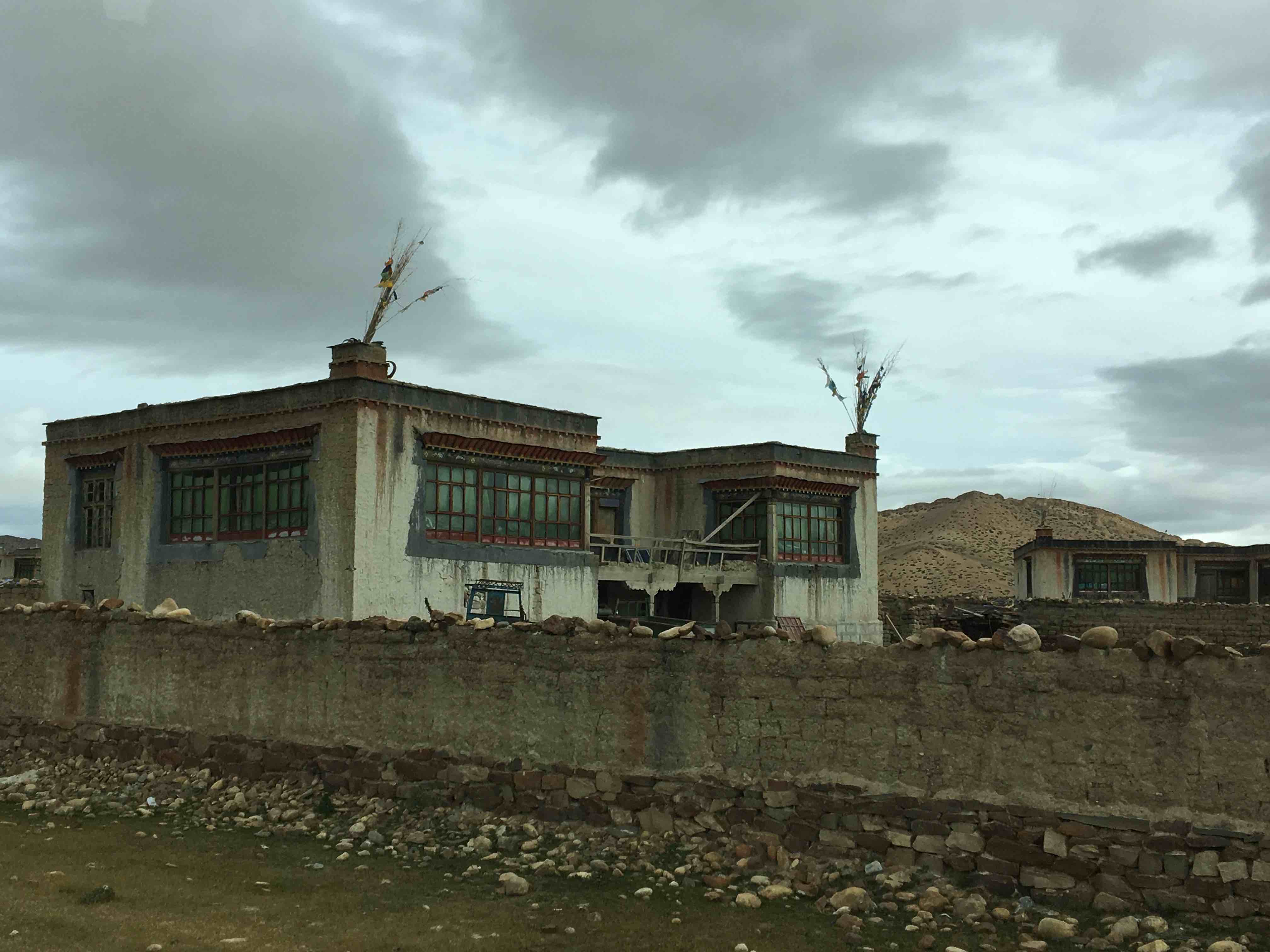 Houses near Shishapangma Base Camp