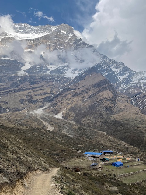 Italian Base Camp with Dhaulagiri towering above