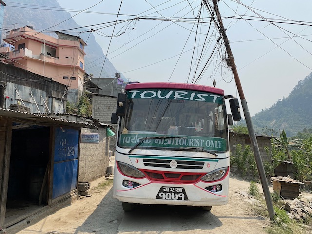 Our bus from Pokhara to Darband