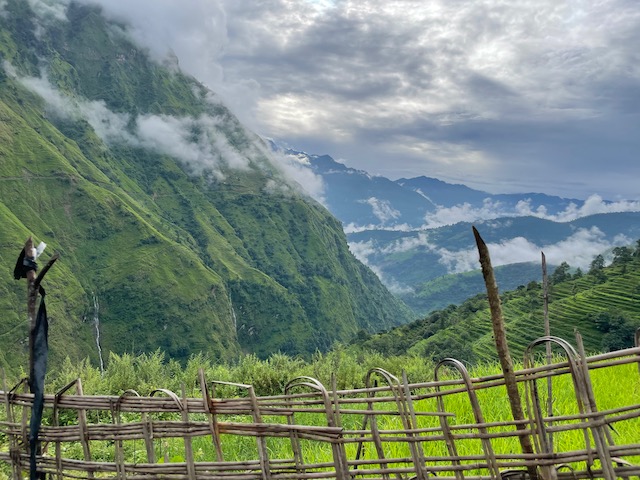 View across fields