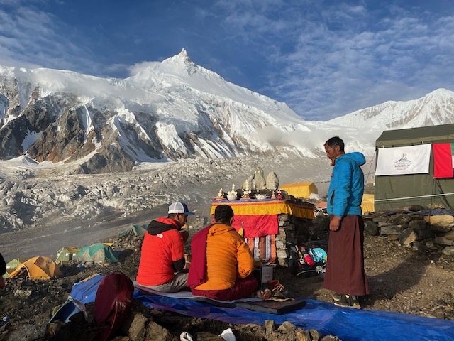 Puja ceremony at Manaslu Base Camp