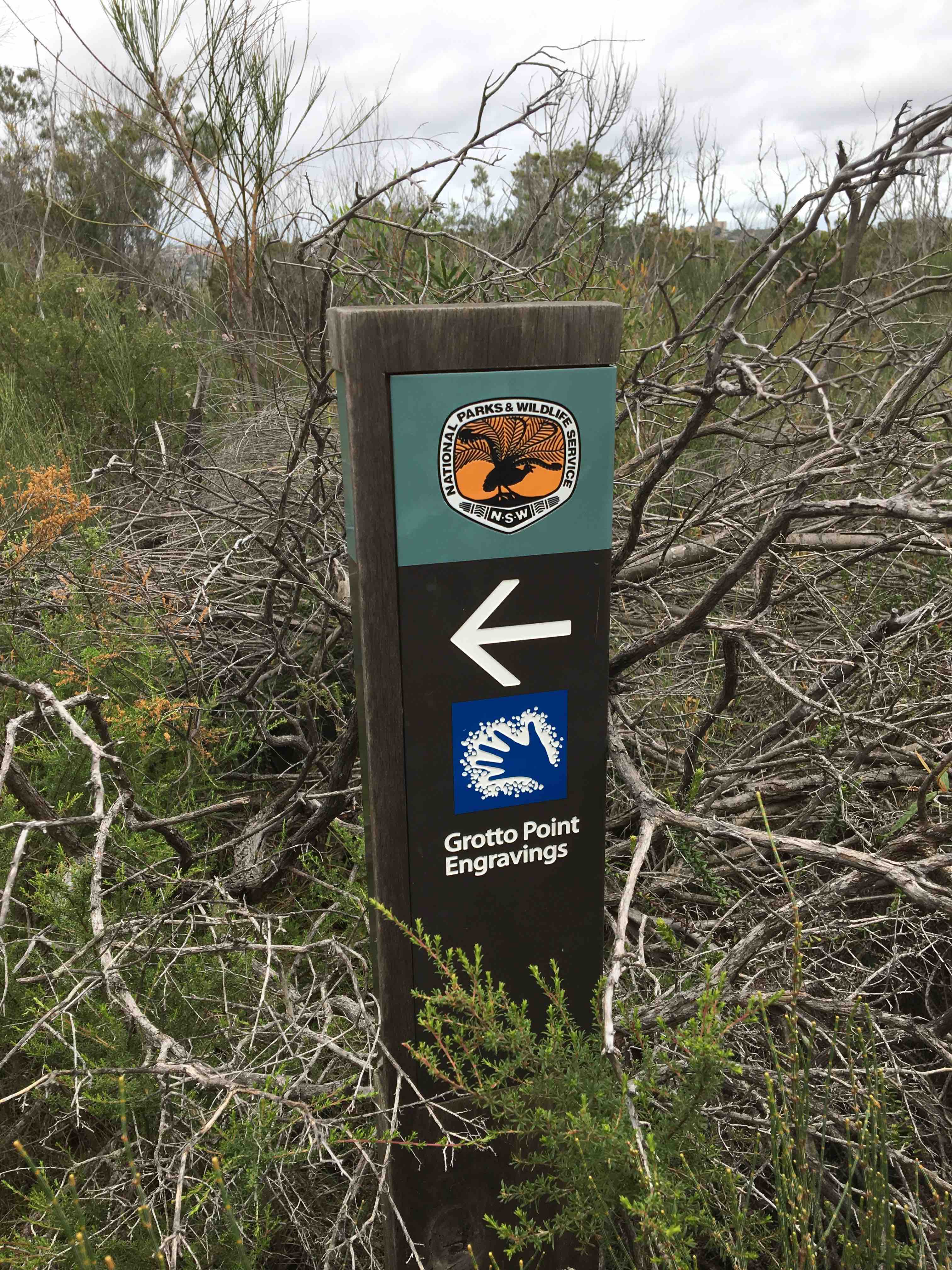 Signpost to Aboriginal Engravings