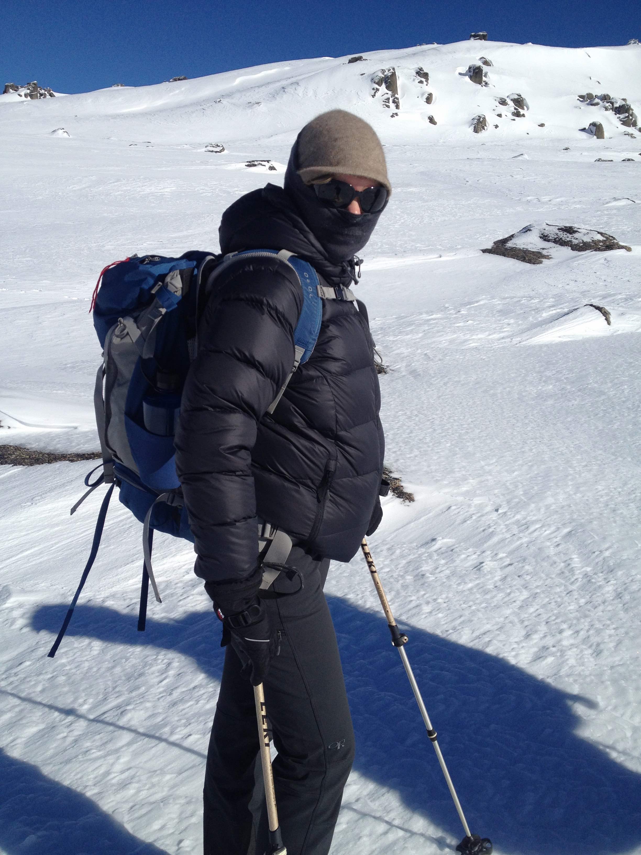 Snow shoeing out to the back country