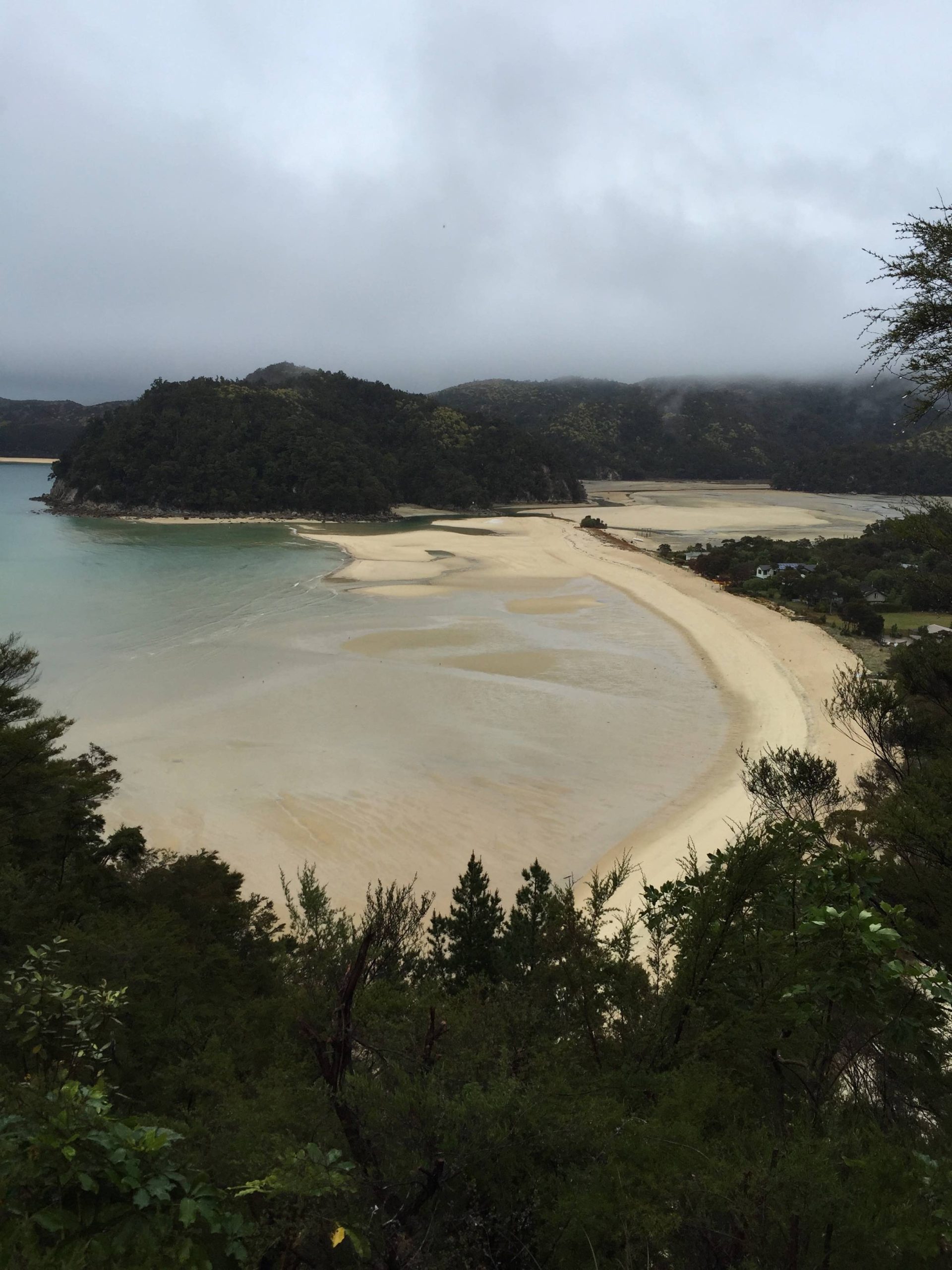 Looking back down to the tidal flats