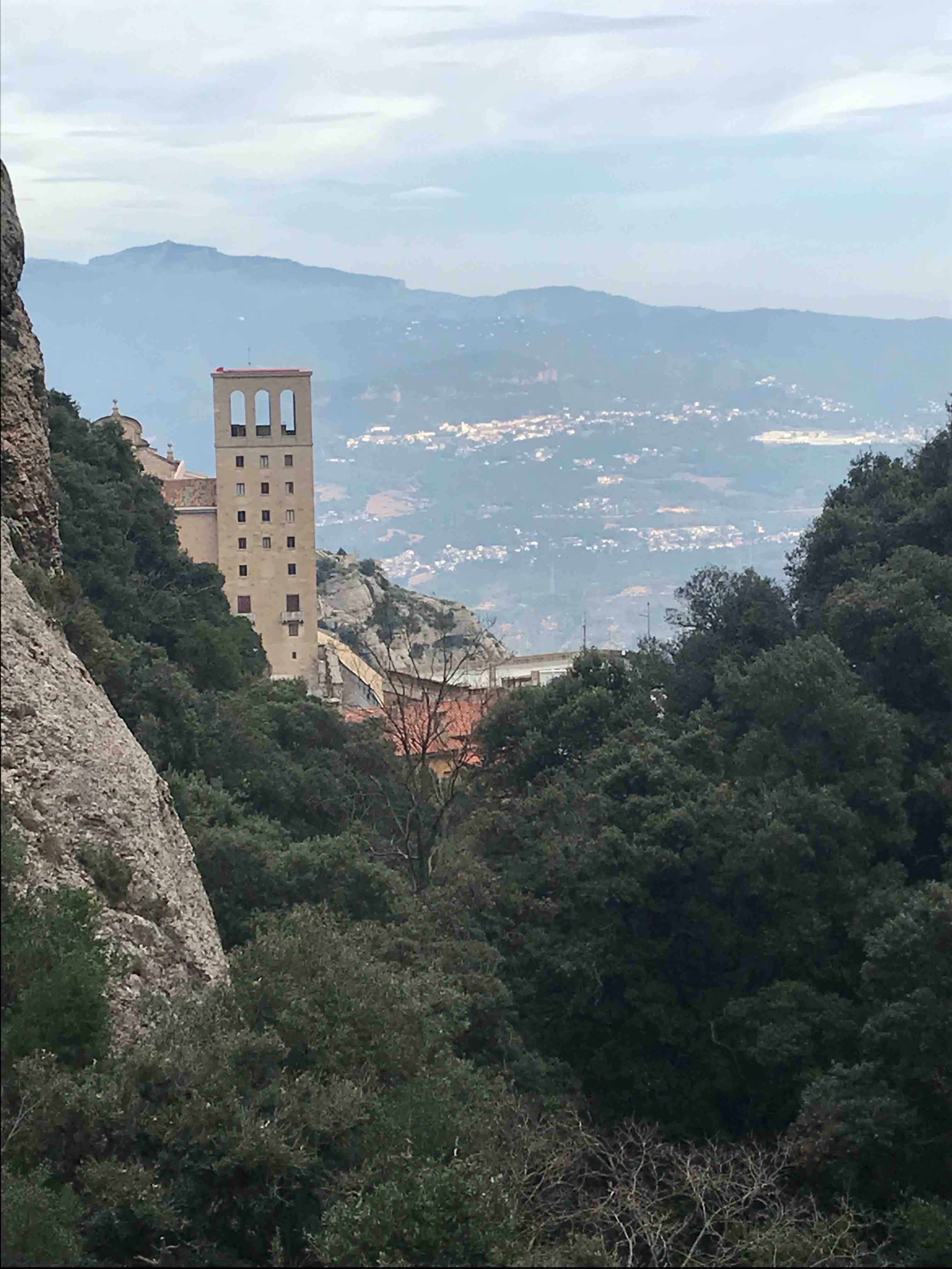 View back down to monastery