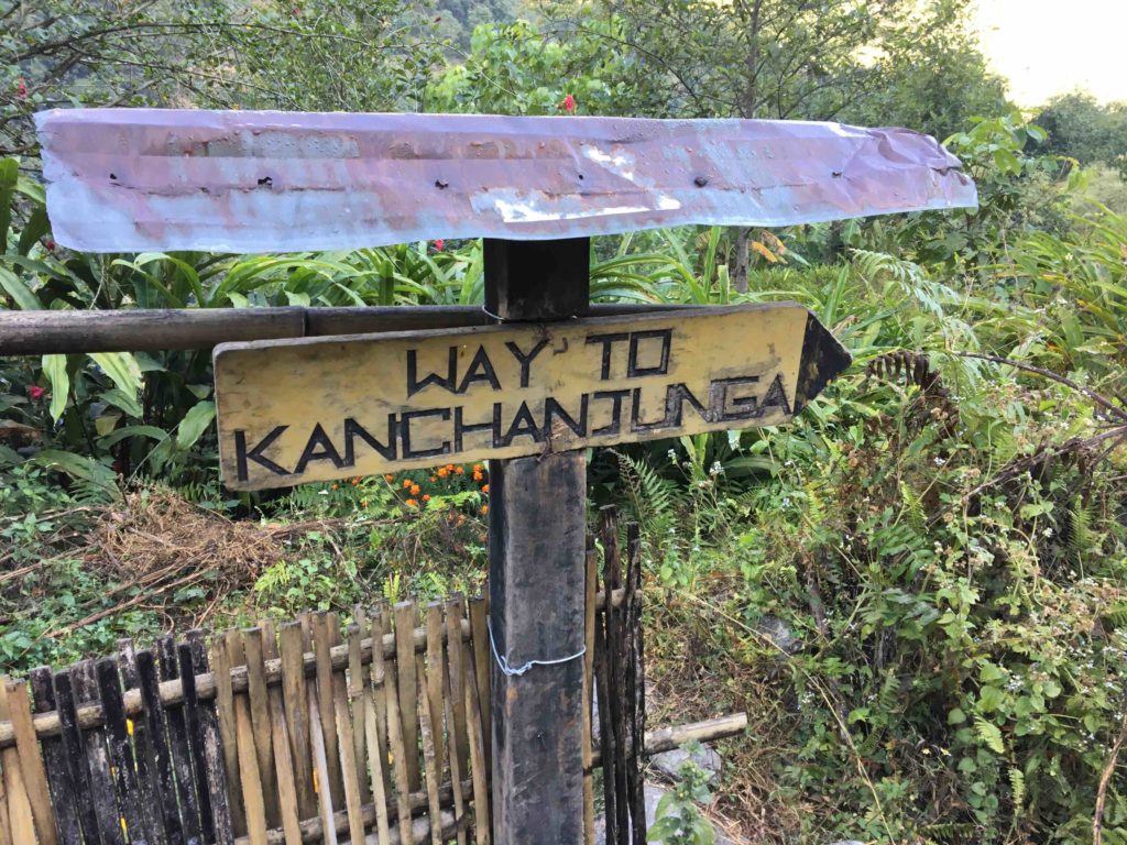 Signpost to Kanchenjunga